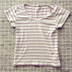 Lucky Brand retro baby tee rib knit, medium